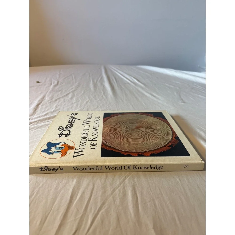 Disney Wonderful World of Knowledge Book Vol 2 Kids White 1971 Nature Vintage